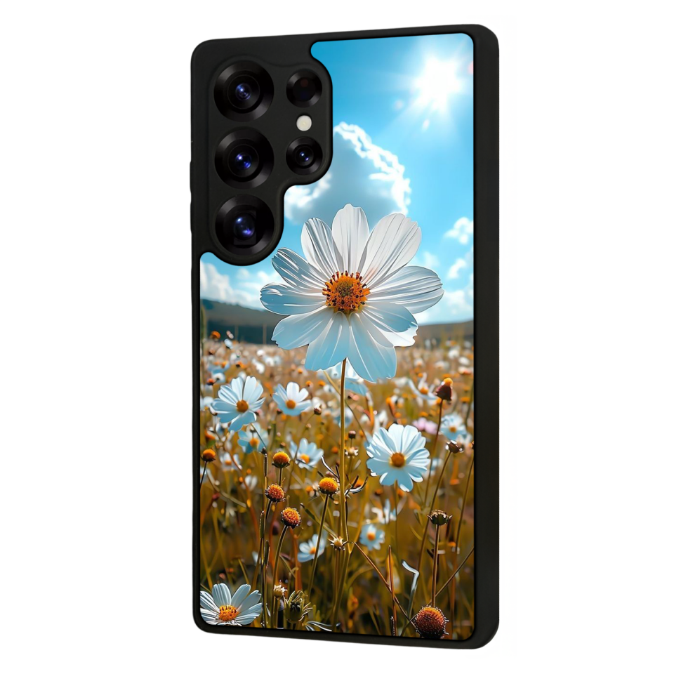 Samsung Galaxy S25 Ultra Uyumlu Cicek Tasarımlı Glossy Premium Kılıf