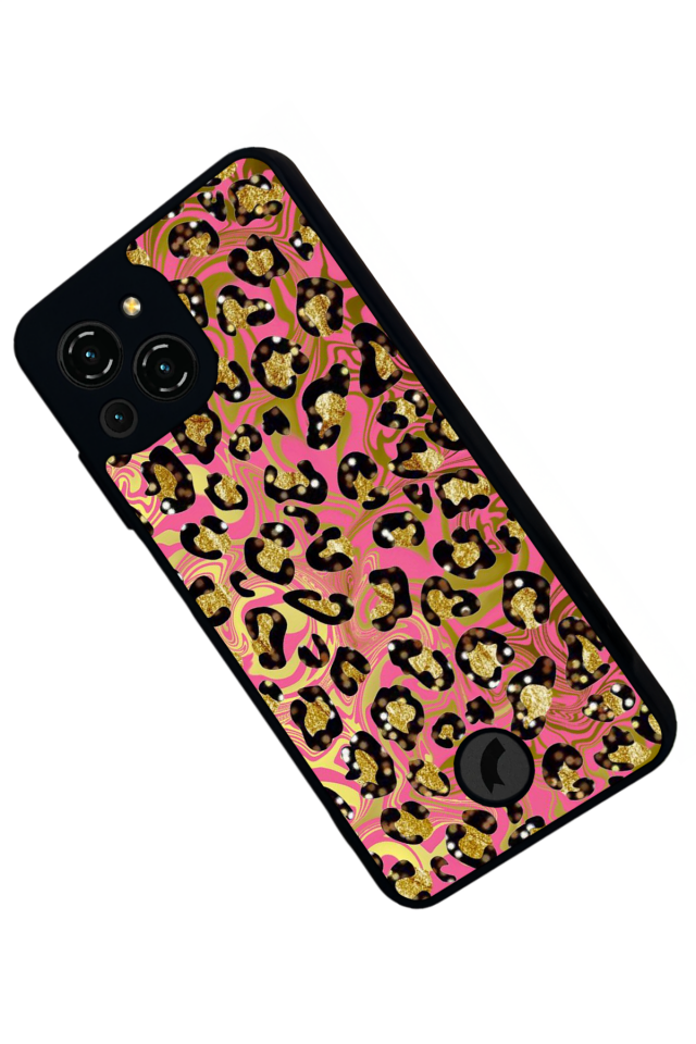 Reeder S23 Pro Max Uyumlu Hologram Leopar Tasarımlı Glossy Premium Kılıf