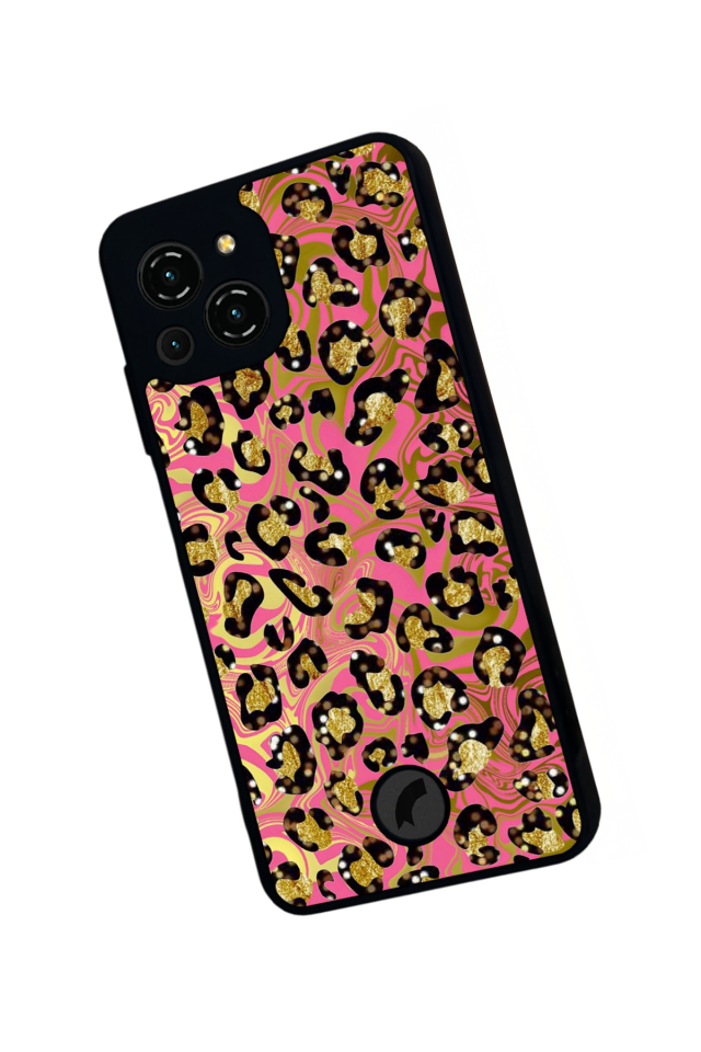 Reeder S23 Pro Max Uyumlu Hologram Leopar Tasarımlı Glossy Premium Kılıf