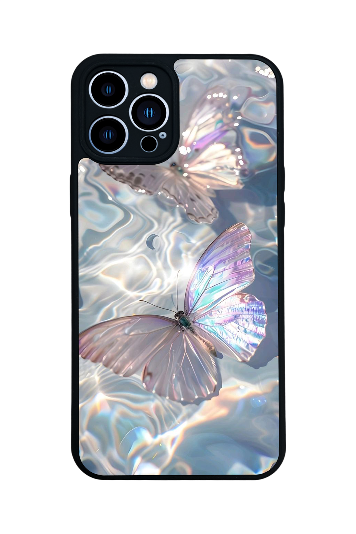 iPhone 13 Pro Max Uyumlu Kelebek Tasarımlı Glossy Premium Kılıf