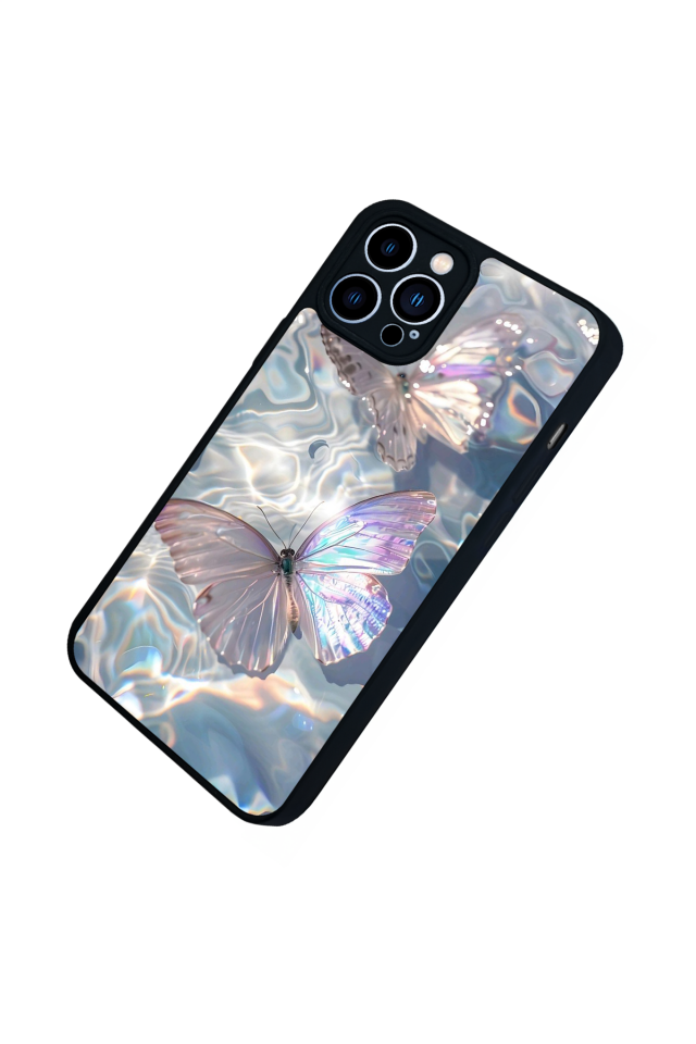 iPhone 13 Pro Max Uyumlu Kelebek Tasarımlı Glossy Premium Kılıf
