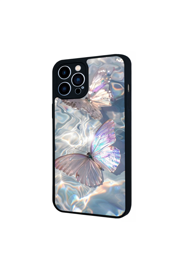 iPhone 13 Pro Max Uyumlu Kelebek Tasarımlı Glossy Premium Kılıf