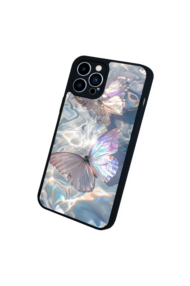 iPhone 13 Pro Max Uyumlu Kelebek Tasarımlı Glossy Premium Kılıf