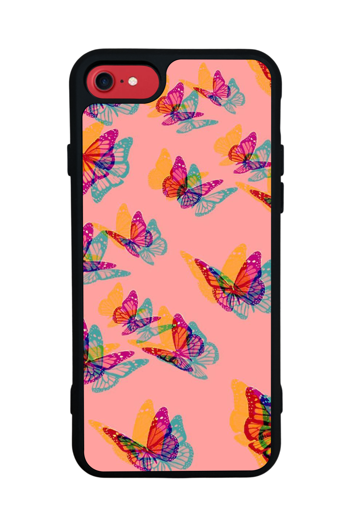 iPhone SE Uyumlu Kelebek Tasarımlı Glossy Premium Kılıf