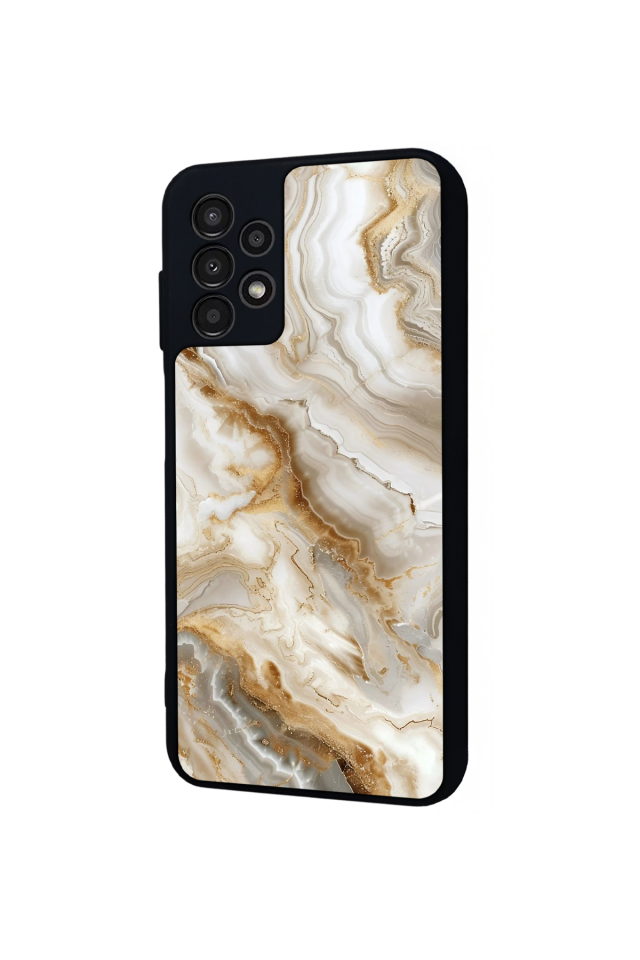 Samsung Galaxy A13 Uyumlu Mermer Marble Tasarımlı Glossy Premium Kılıf