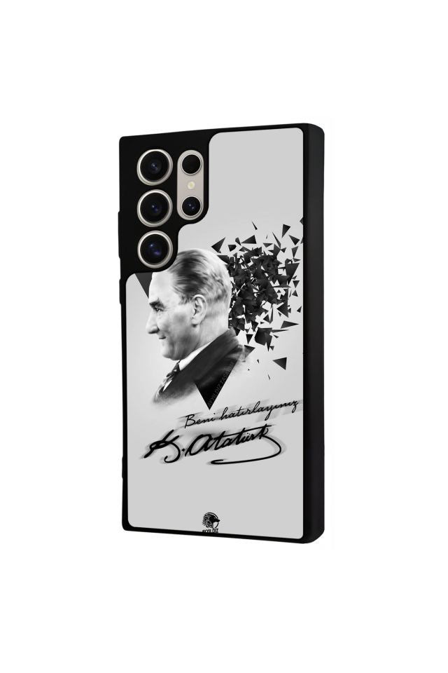Samsung Galaxy S22 Ultra Uyumlu Mustafa Kemal Ataturk Tasarımlı Glossy Premium Kılıf