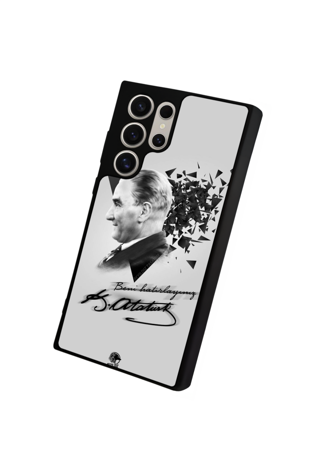 Samsung Galaxy S22 Ultra Uyumlu Mustafa Kemal Ataturk Tasarımlı Glossy Premium Kılıf