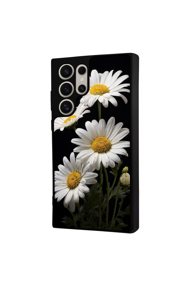 Samsung Galaxy S24 Ultra Uyumlu Papatya Tasarımlı Glossy Premium Kılıf