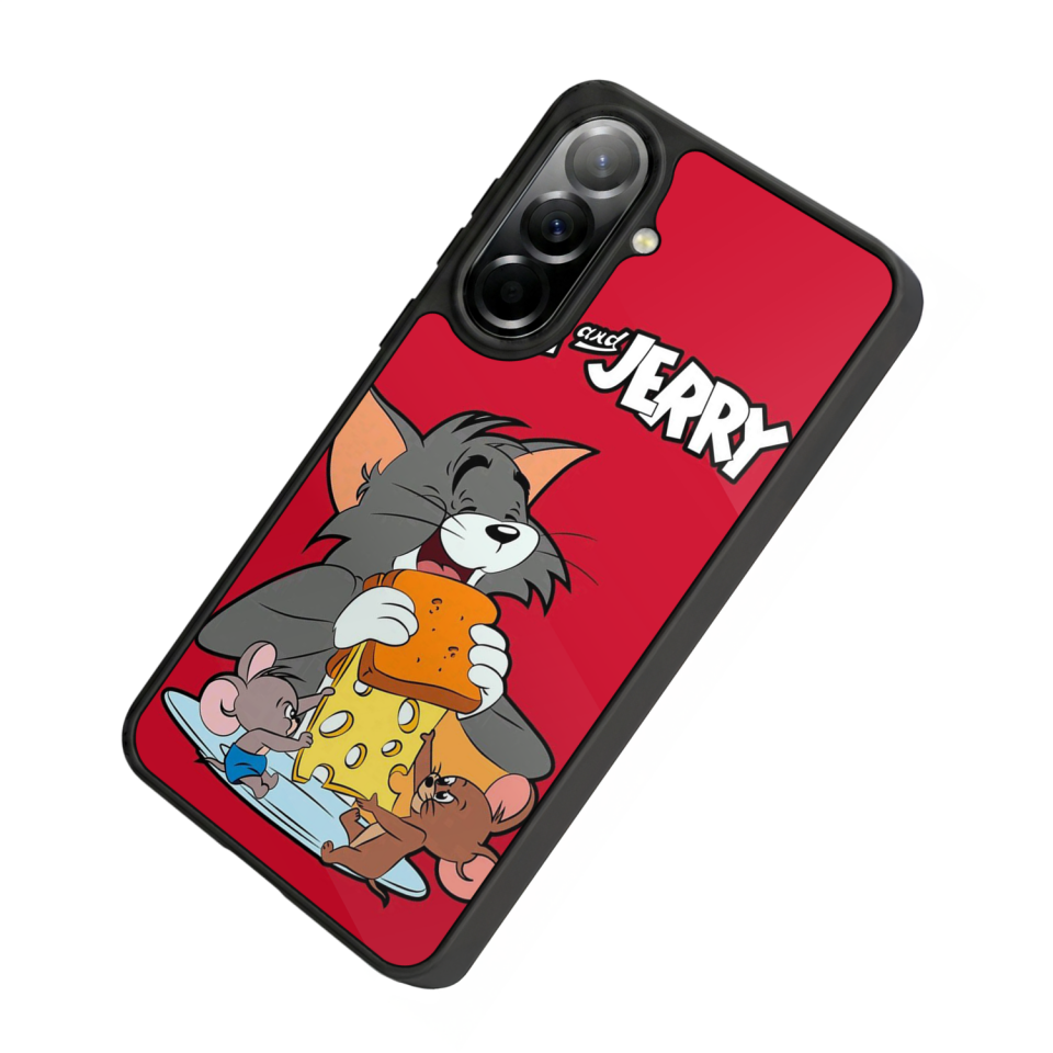 Samsung Galaxy A37 Uyumlu Tom And Jerry Tasarımlı Glossy Premium Kılıf