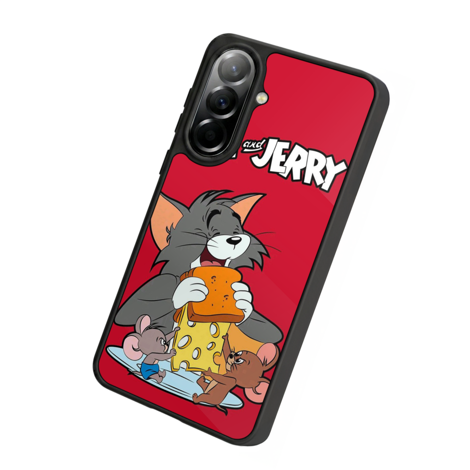 Samsung Galaxy A37 Uyumlu Tom And Jerry Tasarımlı Glossy Premium Kılıf