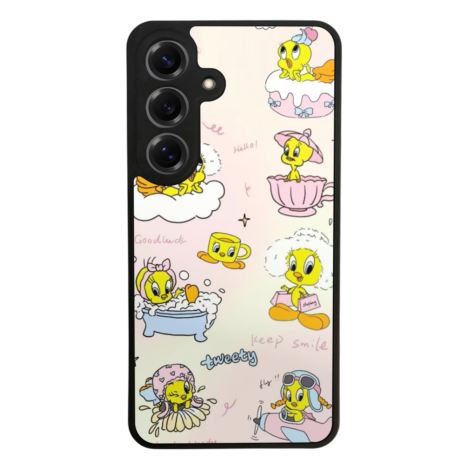 Samsung Galaxy S25 Uyumlu Tweety Tasarımlı Glossy Premium Kılıf