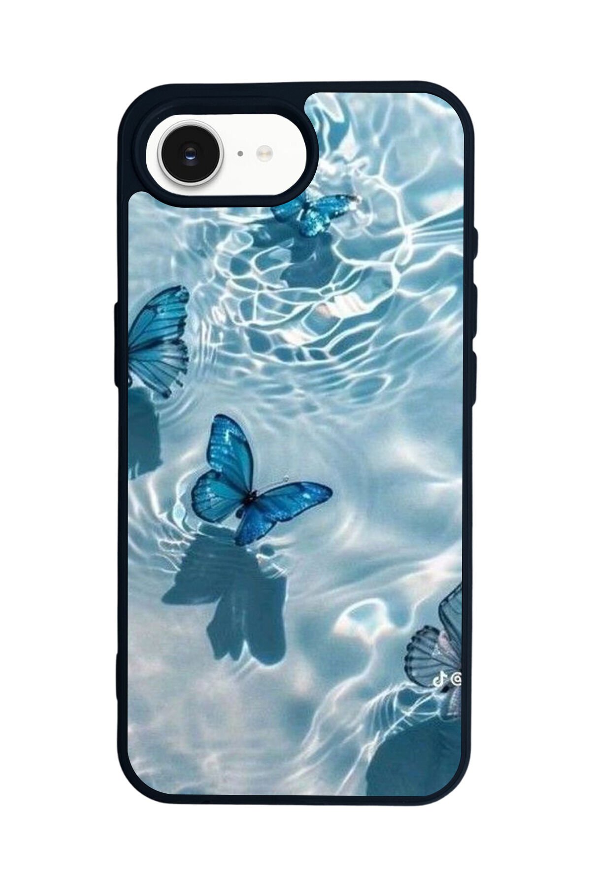 iPhone 16E Uyumlu Kelebek Tasarımlı Glossy Premium Kılıf