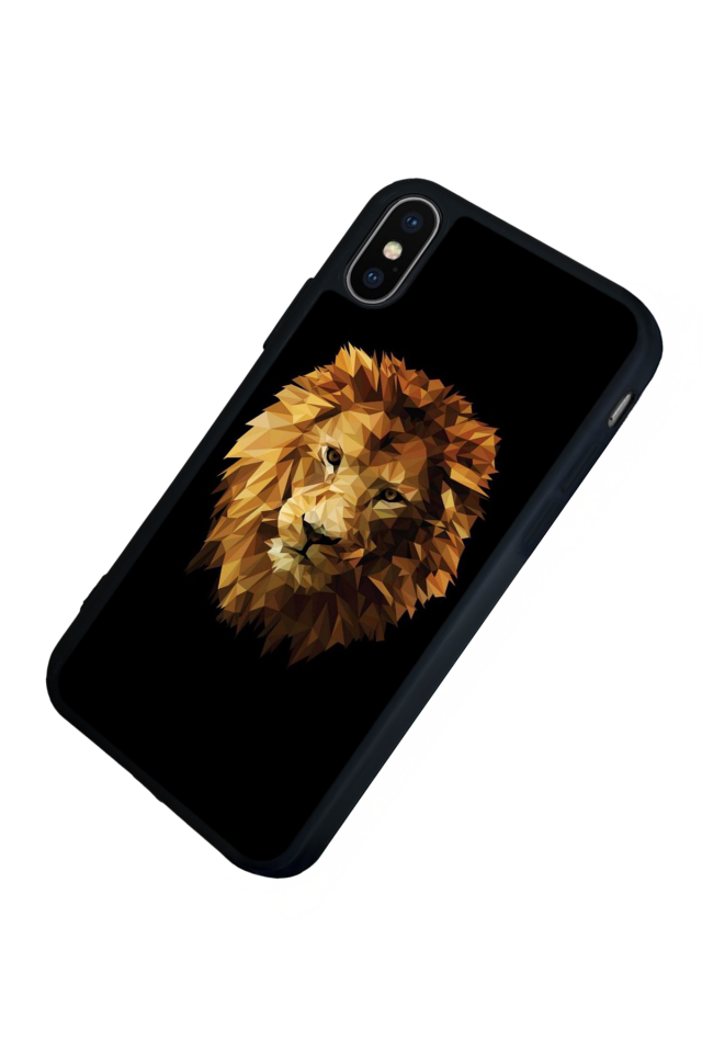 iPhone XS Max Uyumlu Aslan Tasarımlı Glossy Premium Kılıf