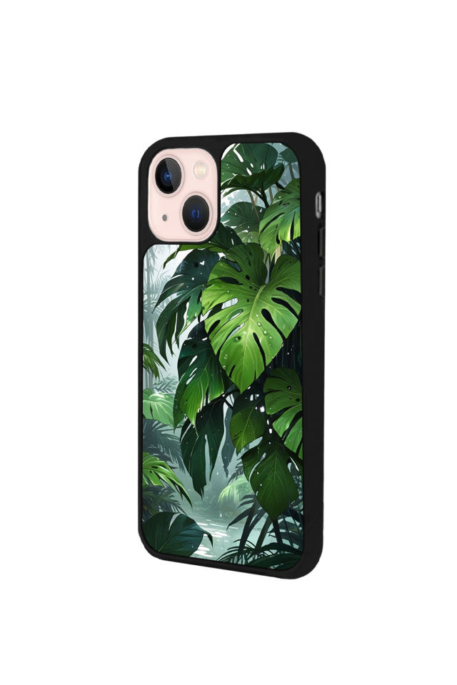 iPhone 14 Plus Uyumlu Botanik Tasarımlı Glossy Premium Kılıf