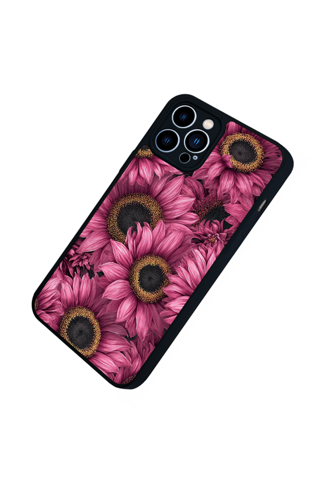 iPhone 12 Pro Max Uyumlu Cicek Tasarımlı Glossy Premium Kılıf