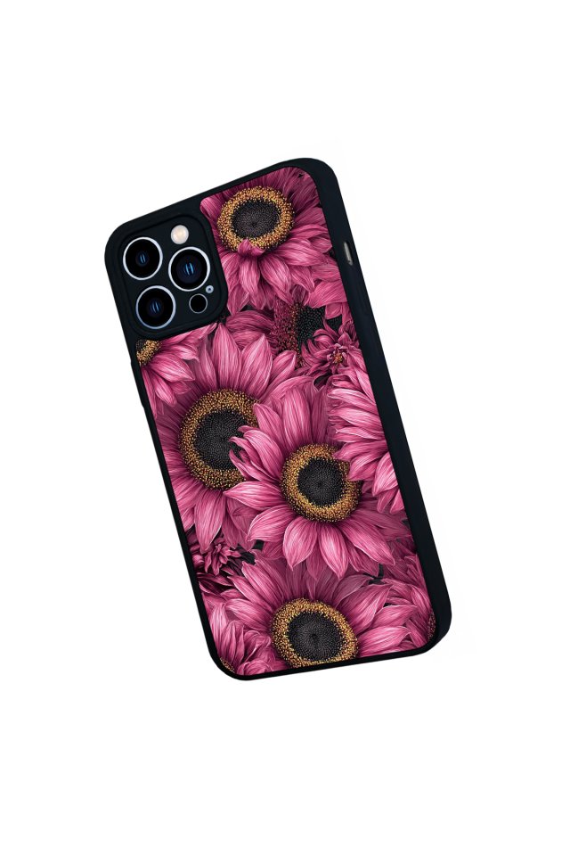 iPhone 12 Pro Max Uyumlu Cicek Tasarımlı Glossy Premium Kılıf