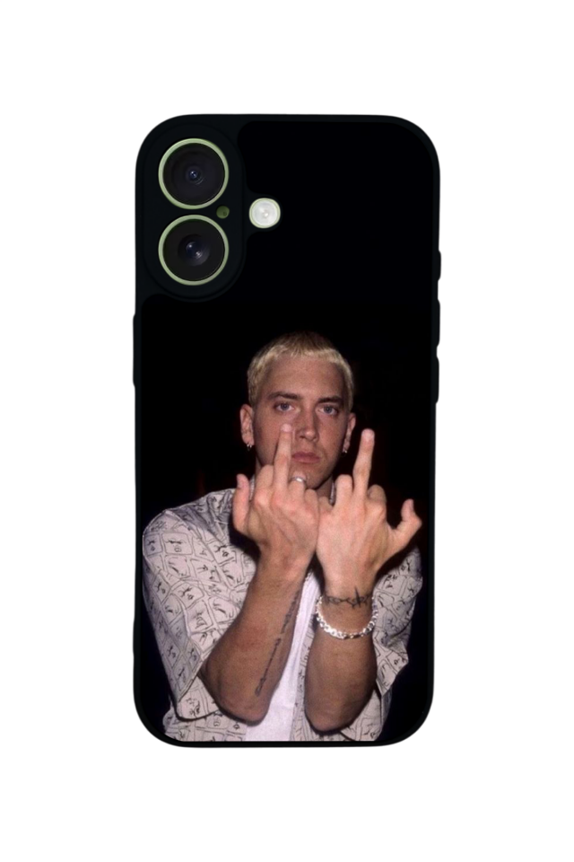 iPhone 17 Uyumlu Eminem Tasarımlı Glossy Premium Kılıf