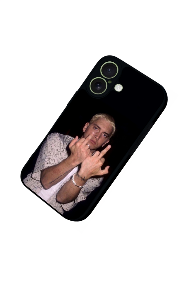 iPhone 17 Uyumlu Eminem Tasarımlı Glossy Premium Kılıf