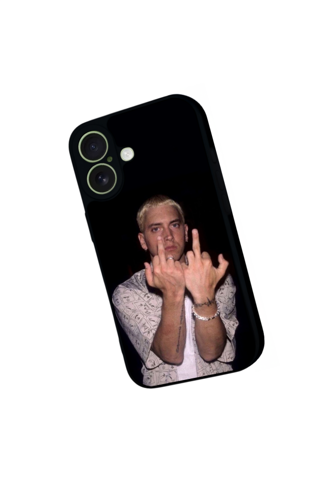 iPhone 17 Uyumlu Eminem Tasarımlı Glossy Premium Kılıf