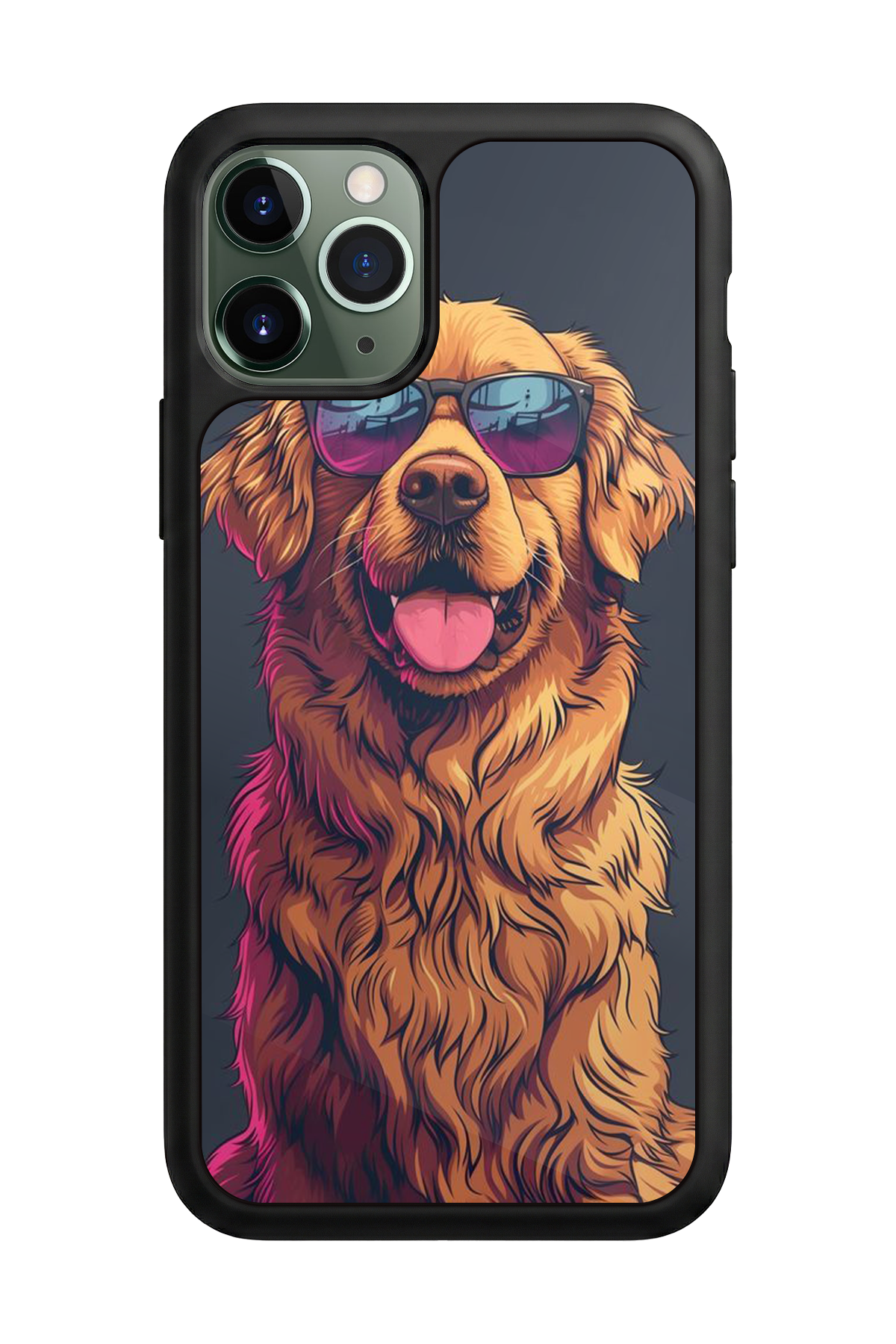 iPhone 11 Pro Uyumlu Golden Kopek Tasarımlı Glossy Premium Kılıf