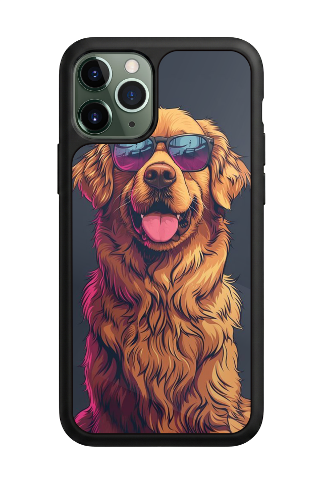 iPhone 11 Pro Uyumlu Golden Kopek Tasarımlı Glossy Premium Kılıf