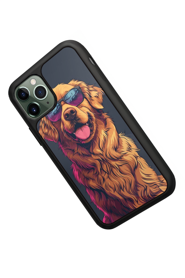 iPhone 11 Pro Uyumlu Golden Kopek Tasarımlı Glossy Premium Kılıf