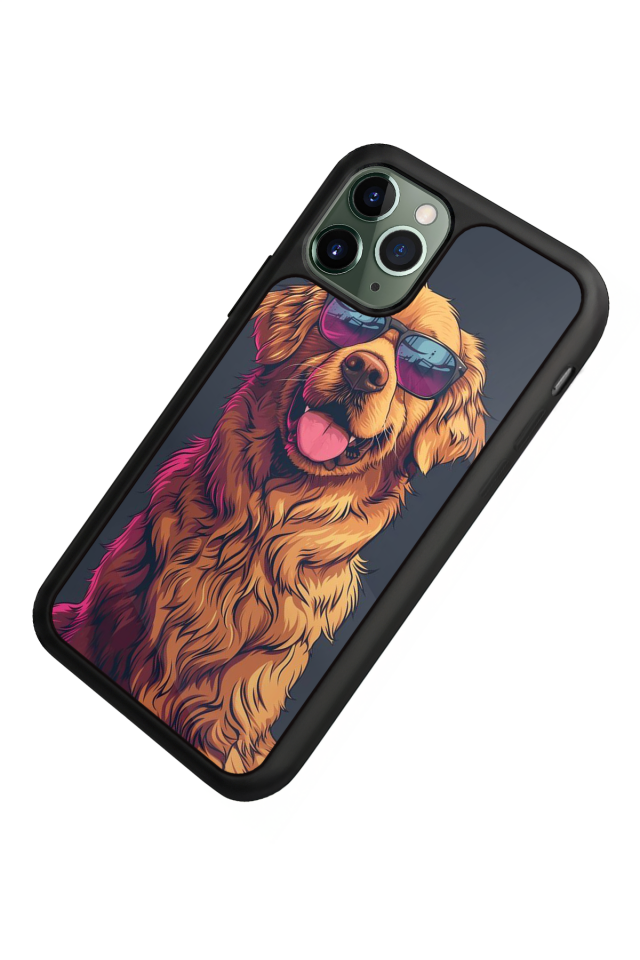 iPhone 11 Pro Uyumlu Golden Kopek Tasarımlı Glossy Premium Kılıf