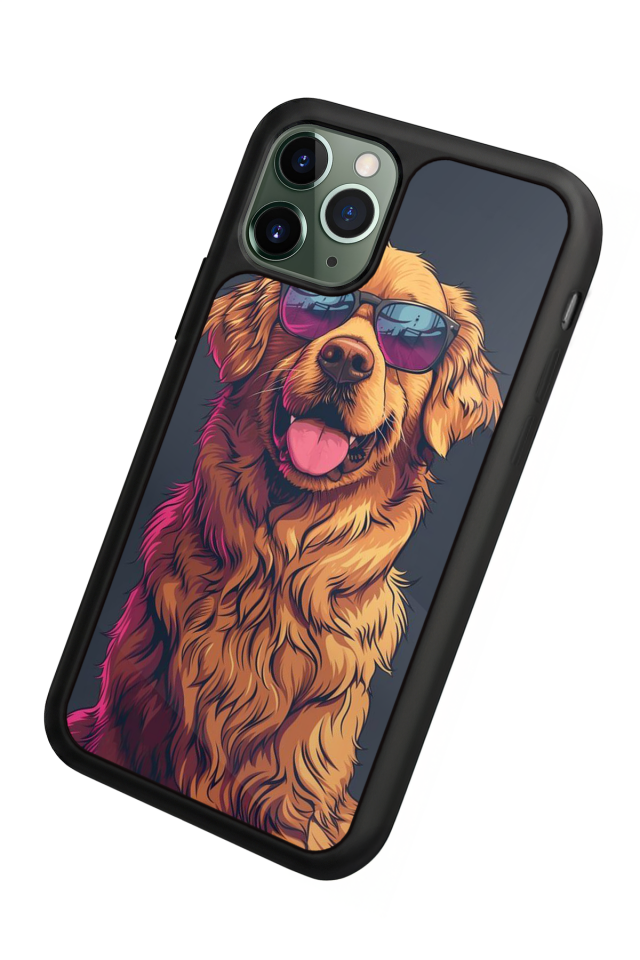 iPhone 11 Pro Uyumlu Golden Kopek Tasarımlı Glossy Premium Kılıf