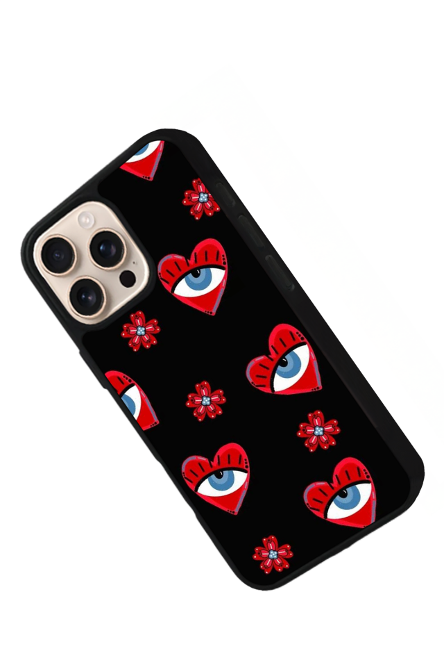 iPhone 15 Pro Max Uyumlu Göz Tasarımlı Glossy Premium Kılıf