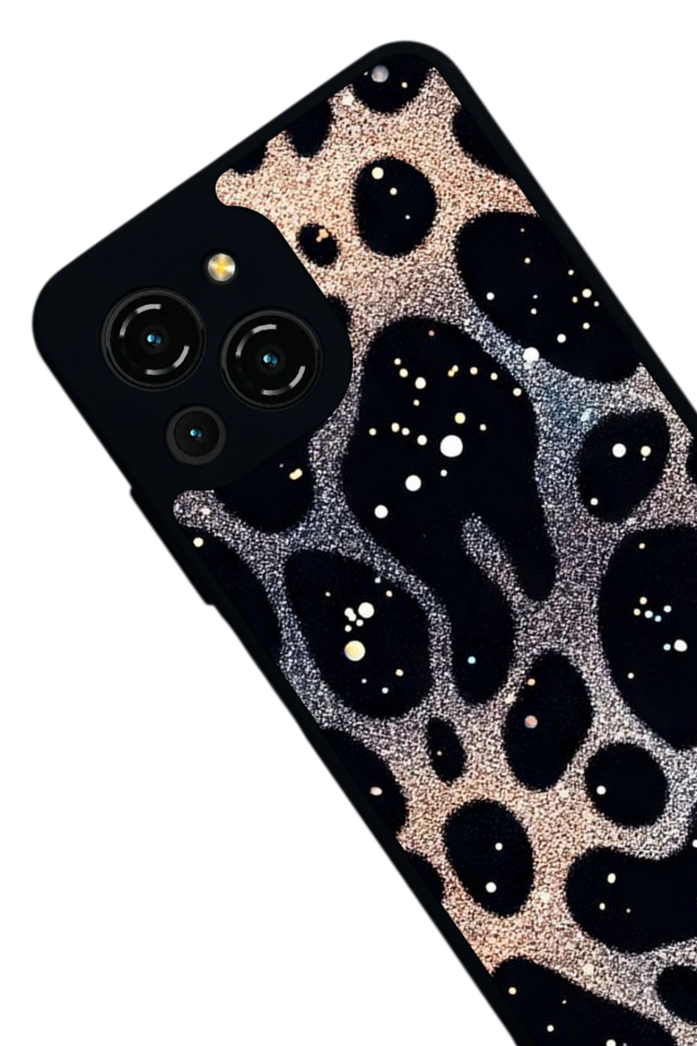 Reeder S23 Pro Max Uyumlu Hologram Leopar Tasarımlı Glossy Premium Kılıf