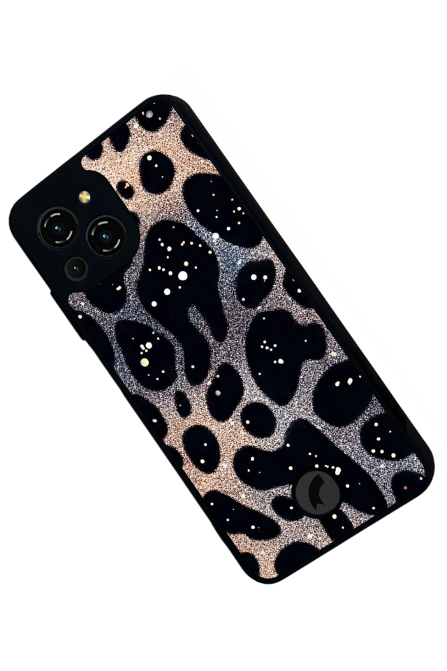 Reeder S23 Pro Max Uyumlu Hologram Leopar Tasarımlı Glossy Premium Kılıf