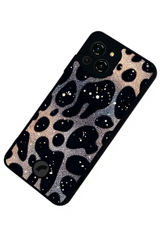 Reeder S23 Pro Max Uyumlu Hologram Leopar Tasarımlı Glossy Premium Kılıf