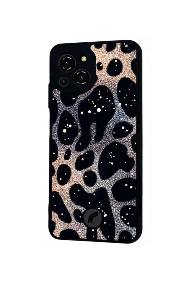 Reeder S23 Pro Max Uyumlu Hologram Leopar Tasarımlı Glossy Premium Kılıf