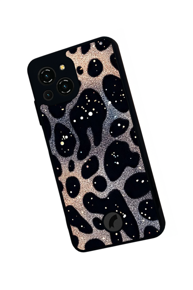 Reeder S23 Pro Max Uyumlu Hologram Leopar Tasarımlı Glossy Premium Kılıf