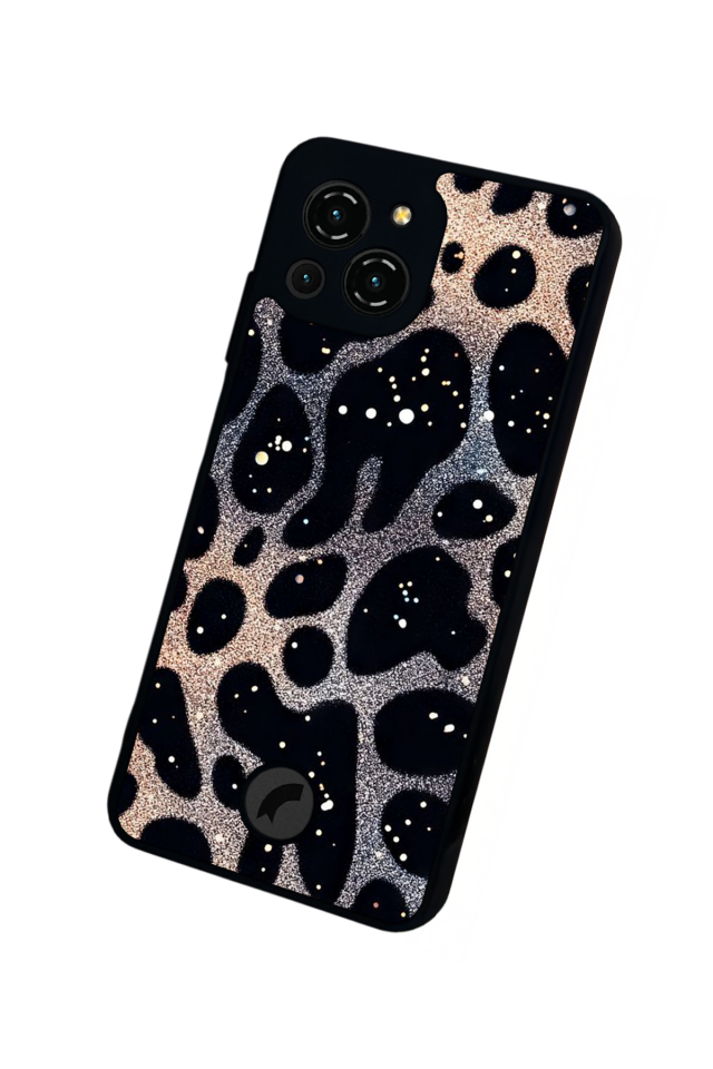 Reeder S23 Pro Max Uyumlu Hologram Leopar Tasarımlı Glossy Premium Kılıf