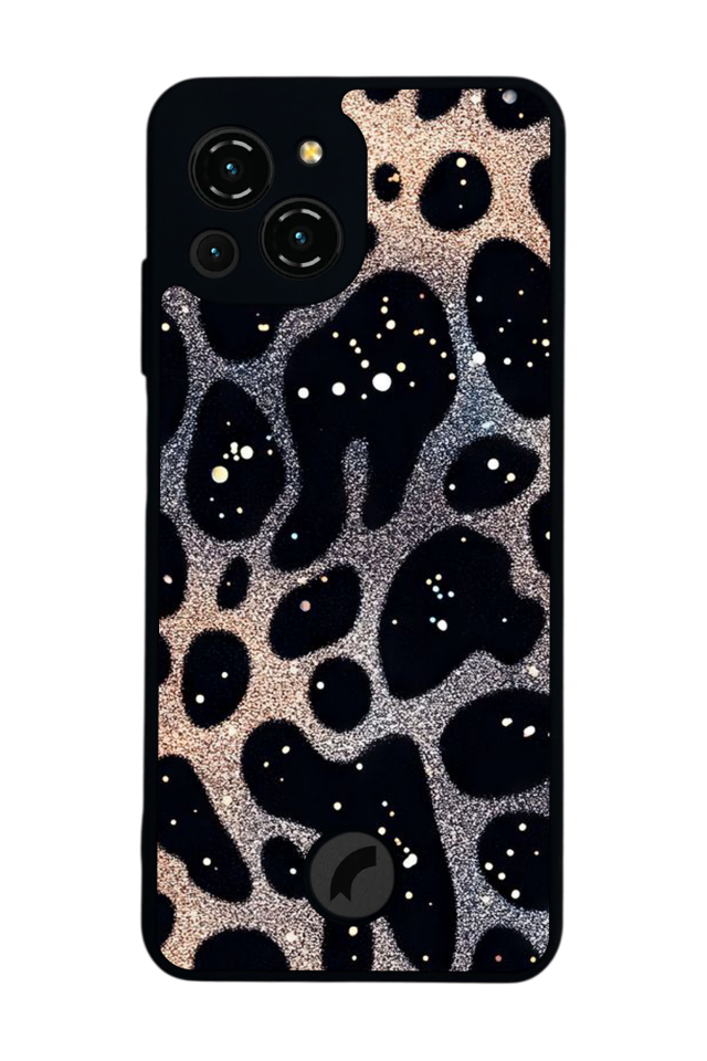 Reeder S23 Pro Max Uyumlu Hologram Leopar Tasarımlı Glossy Premium Kılıf