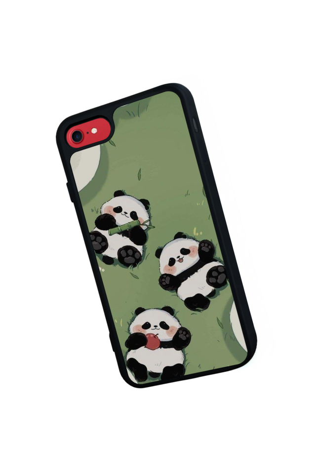 iPhone 7 Uyumlu Panda Tasarımlı Glossy Premium Kılıf