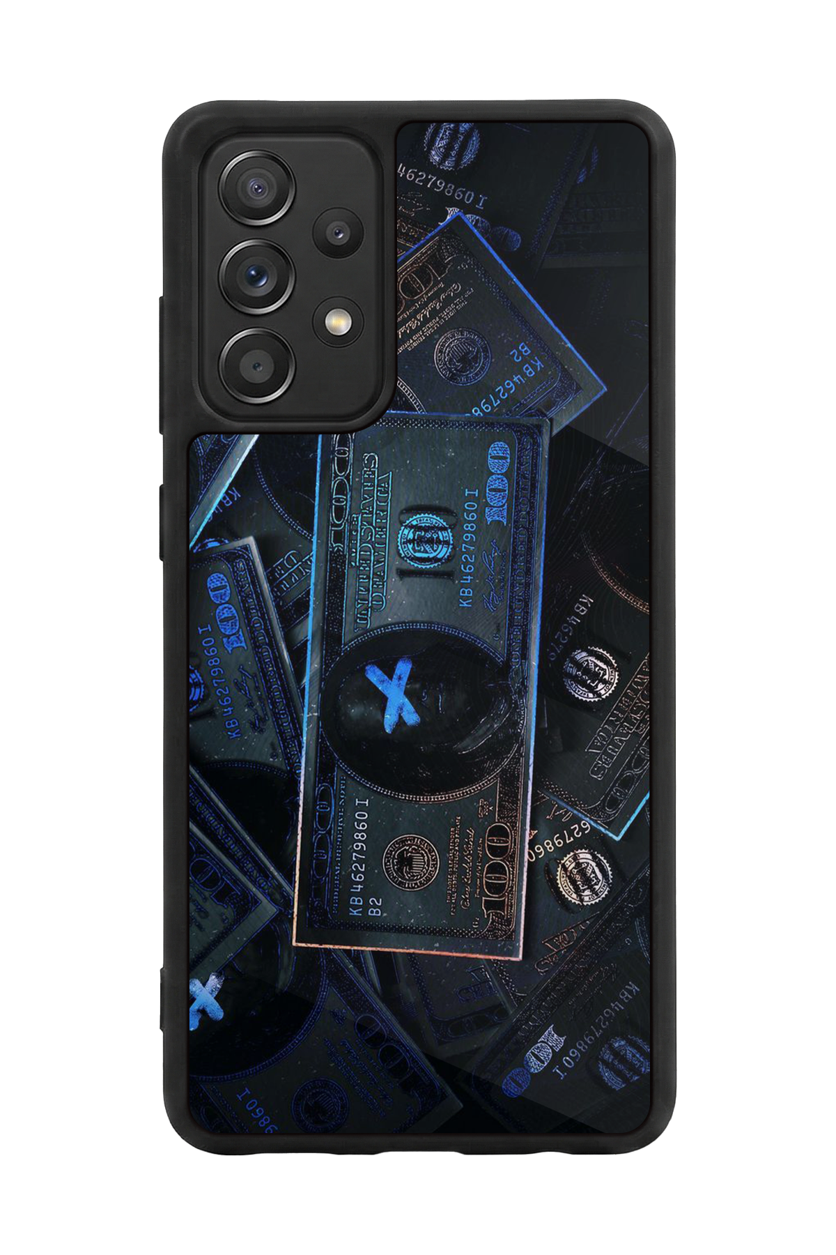 Samsung Galaxy A72 Uyumlu Para Tasarımlı Glossy Premium Kılıf