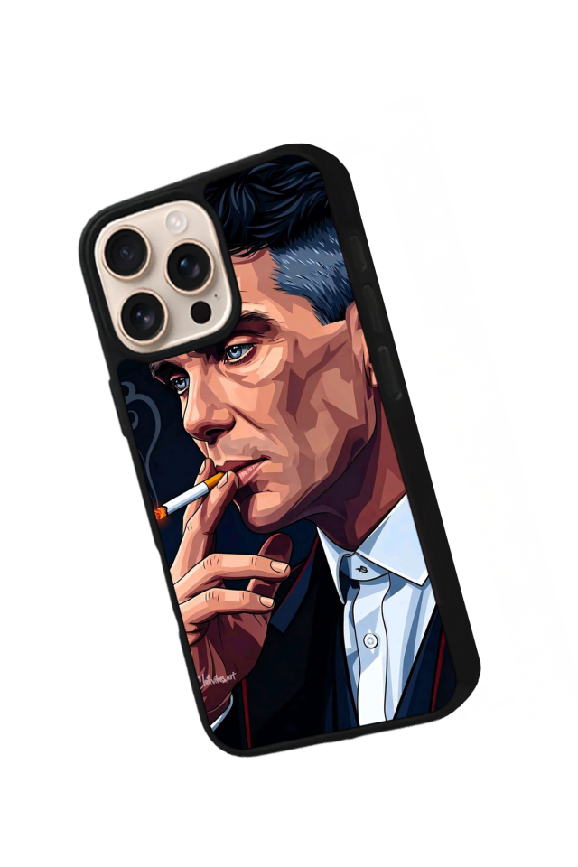 iPhone 16 Pro Max Uyumlu Peaky Blinders Tasarımlı Glossy Premium Kılıf