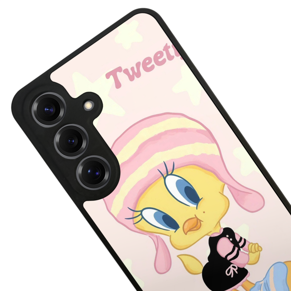 Samsung Galaxy S25 Uyumlu Tweety Tasarımlı Glossy Premium Kılıf