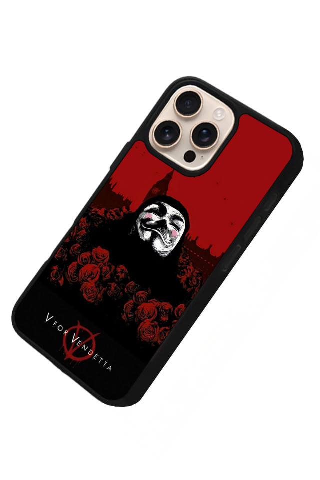 iPhone 16 Pro Uyumlu Vendetta Tasarımlı Glossy Premium Kılıf