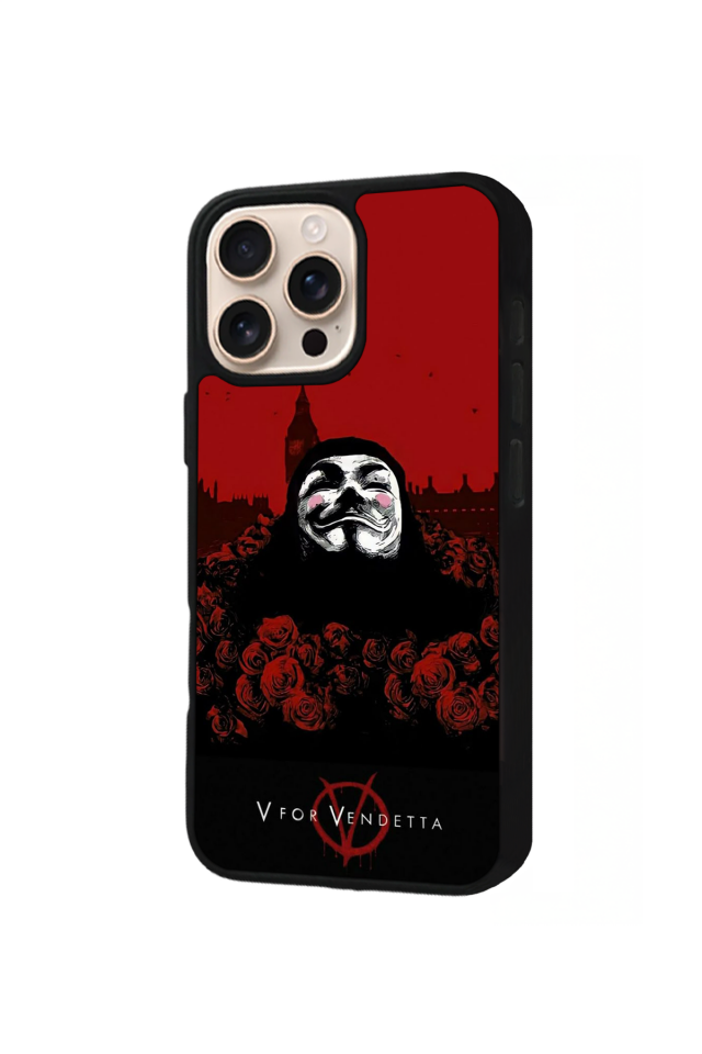 iPhone 16 Pro Uyumlu Vendetta Tasarımlı Glossy Premium Kılıf