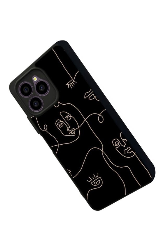 Omix X6 Uyumlu Line Art Tasarımlı Glossy Premium Kılıf