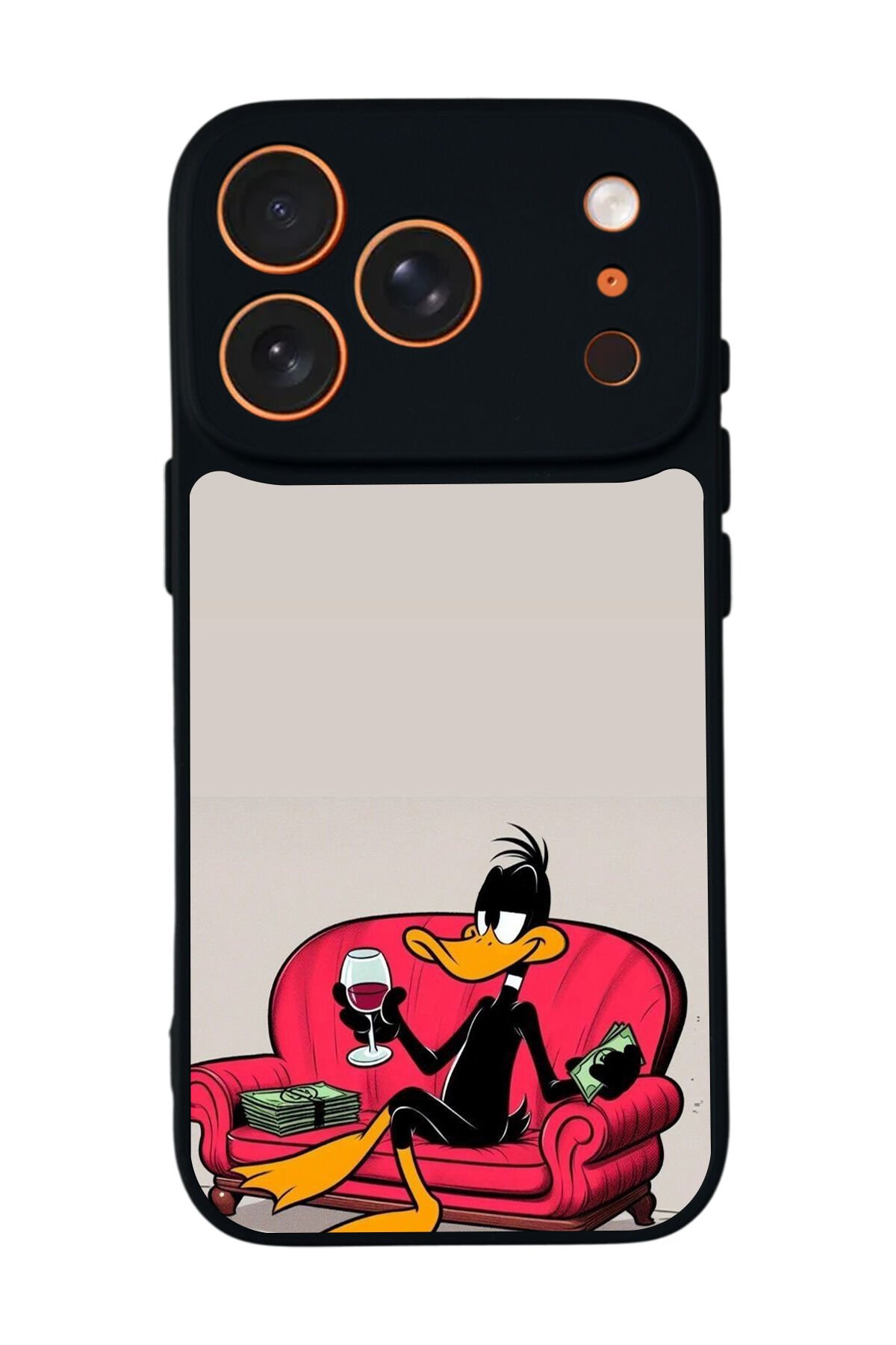iPhone 17 Pro Uyumlu Daffy duck Tasarımlı Glossy Premium Kılıf