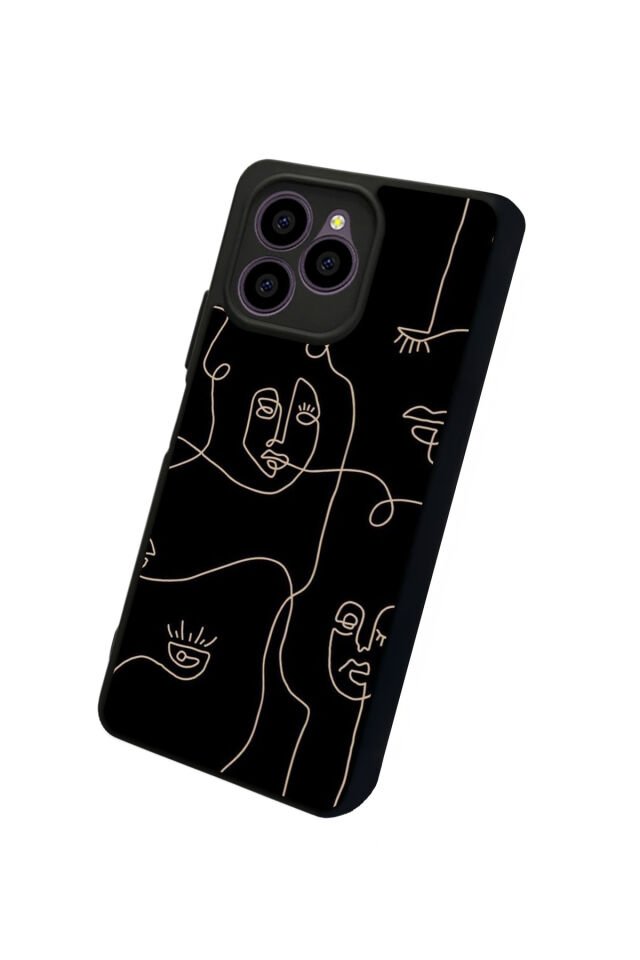 Omix X6 Uyumlu Line Art Tasarımlı Glossy Premium Kılıf
