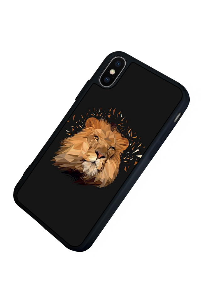 iPhone XS Max Uyumlu Aslan Tasarımlı Glossy Premium Kılıf