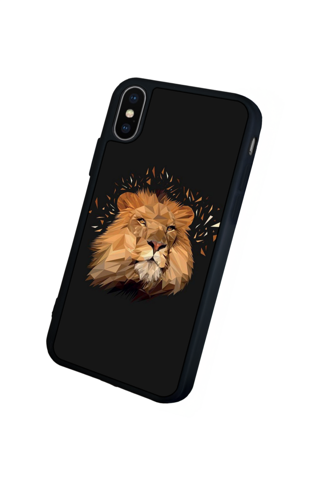 iPhone XS Max Uyumlu Aslan Tasarımlı Glossy Premium Kılıf