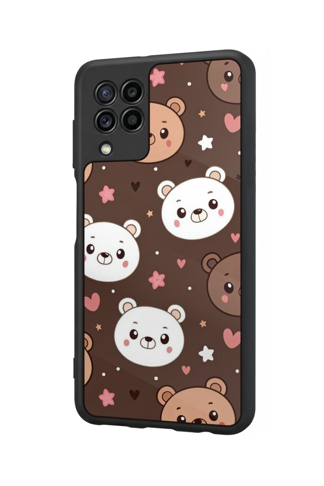 Samsung Galaxy M32 Uyumlu Ayı Tasarımlı Glossy Premium Kılıf