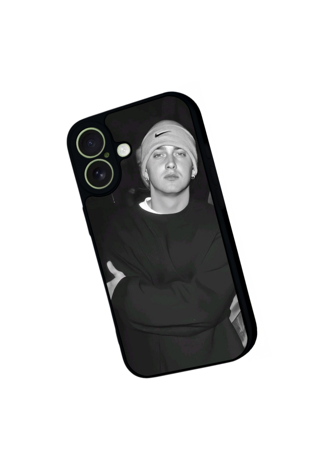 iPhone 17 Uyumlu Eminem Tasarımlı Glossy Premium Kılıf