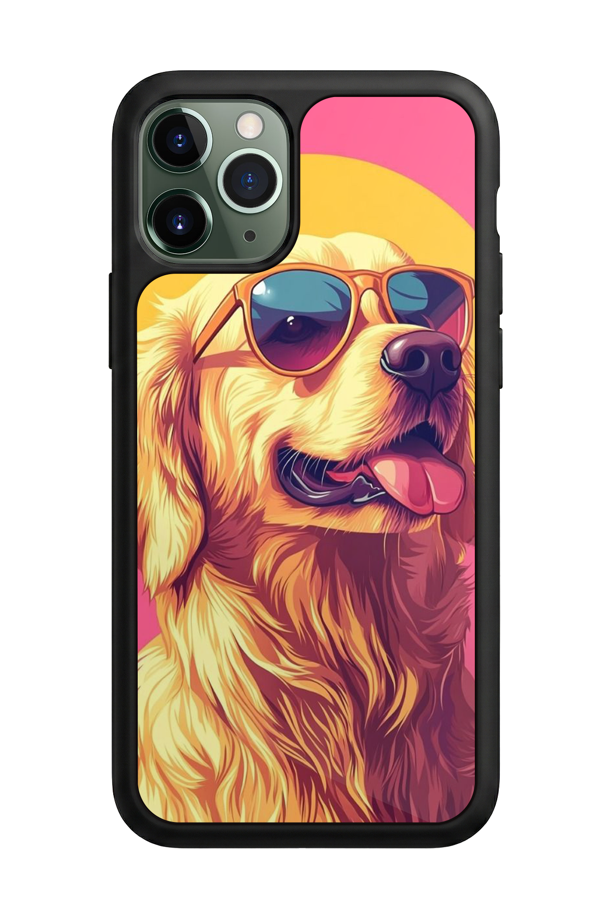 iPhone 11 Pro Uyumlu Golden Kopek Tasarımlı Glossy Premium Kılıf